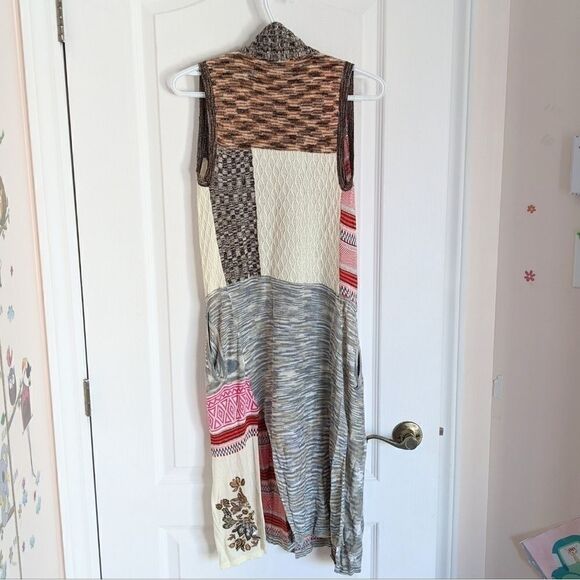 DESIGUAL Mencia Sleeveless Cardigan Vest Multi Color Size XS @O - Picture 10 of 11